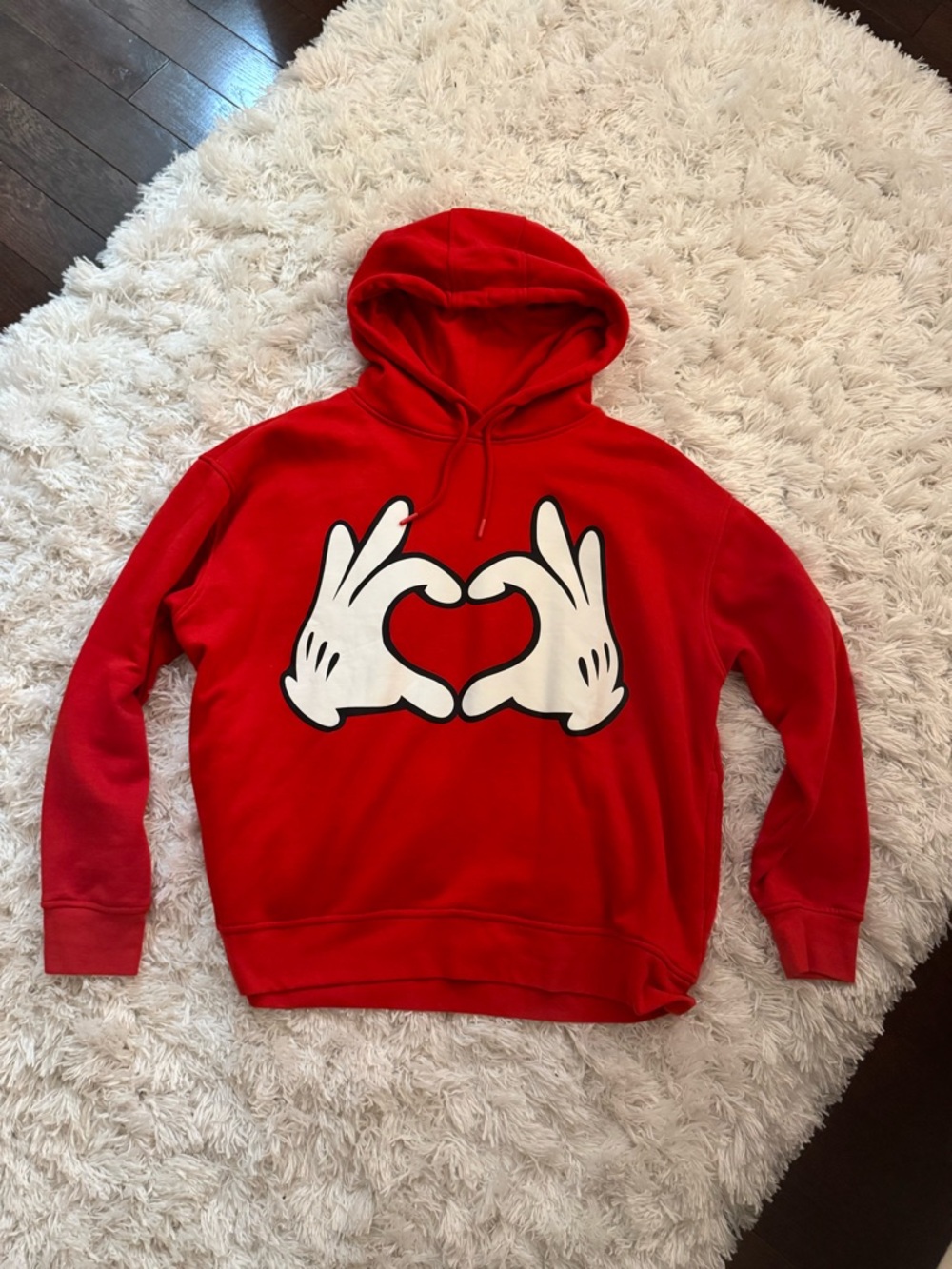 Disney Red Fleece Pullover Hoodie
